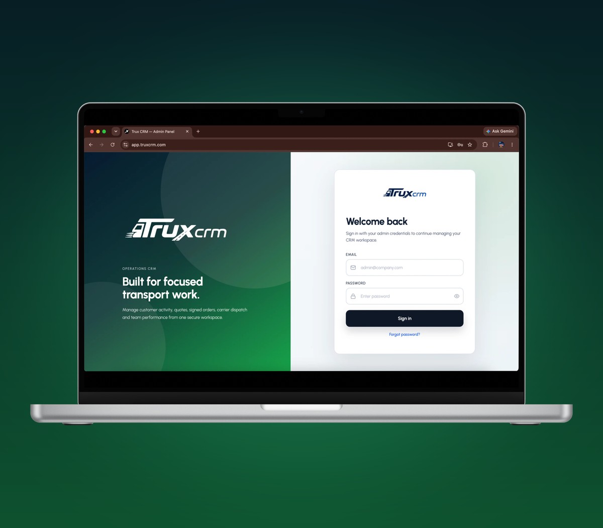 The TruxCRM auto transport platform built by GrowAx